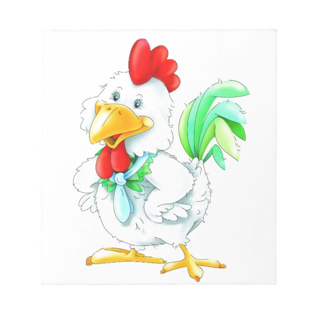 Funny Hahn Notizblock (Vorderseite)
