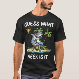 Funny Hai Party Strand raten Sie, was die Woche is T-Shirt