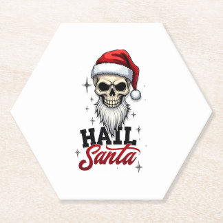 Funny Hail Santa Claus Skull Skeleton Antichrist C Untersetzer