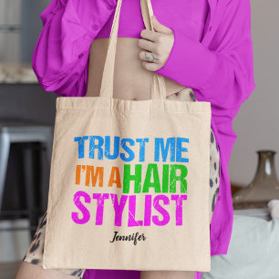 Funny Hair Stylist Niedlicher Personalisierter Fri Tragetasche