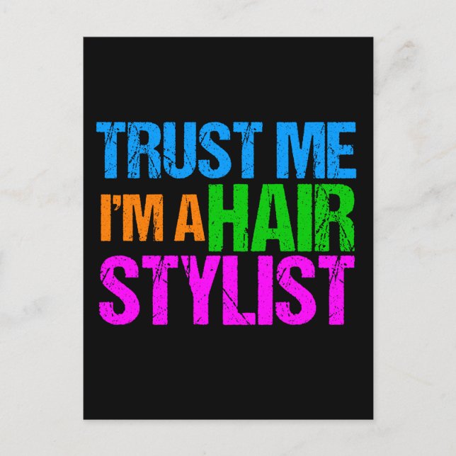 Funny Hair Stylist Postkarte (Vorderseite)
