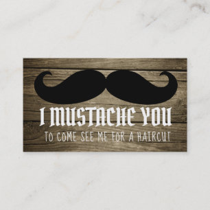 Funny Haircut Slogans Mustache Business Cards Visitenkarte