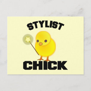 Funny Hairstylist Chick Postkarte