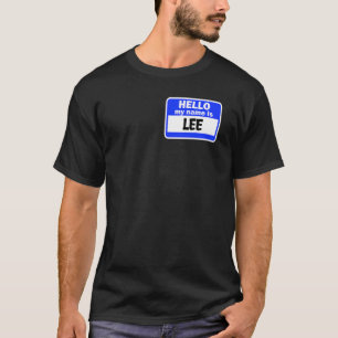 Funny Hallo, mein Name ist Lee auf Nametag Introdu T-Shirt