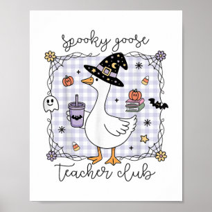 Funny Halloween Albern Gänse Hexenschaukeln Goose Poster