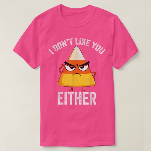 Funny Halloween Angry Candy Corn, ich mag dich nic T-Shirt (Design vorne)