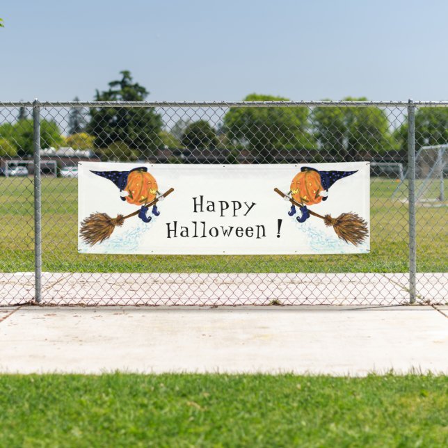 Funny Halloween Banner Hexenkürbis (Insitu)