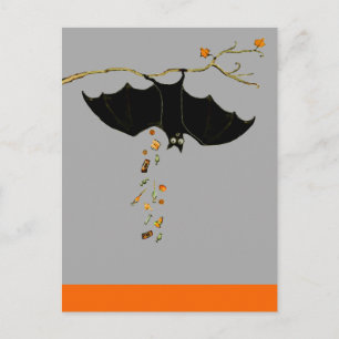 Funny Halloween Bat Postkarte