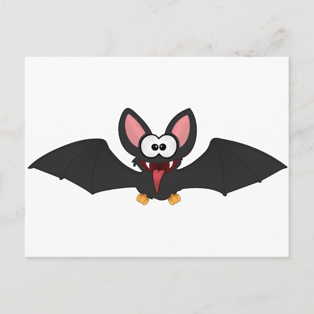 Funny Halloween Bat Postkarte (Vorderseite)