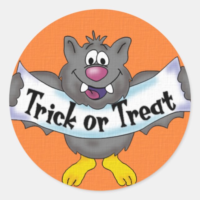 Funny Halloween Bat Sticker (Vorderseite)