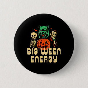 Funny Halloween Big Ween Energy Uni Button