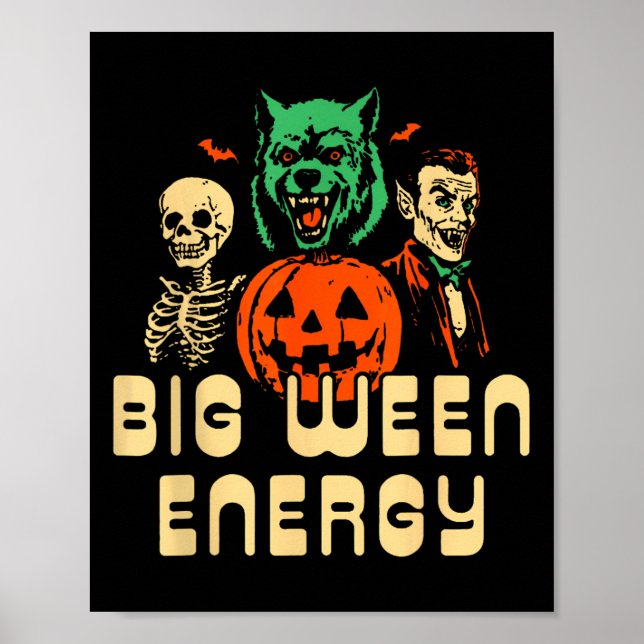 Funny Halloween Big Ween Energy Uni Poster (Vorne)