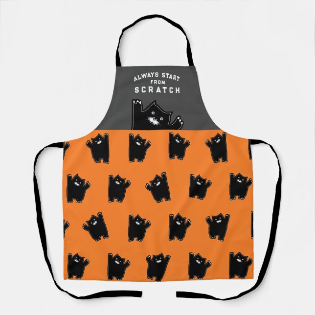 Funny Halloween Black Cat Schürze (Vorderseite)