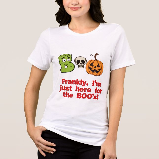 Funny Halloween BOO Design - Niedlich Frankenstein Tri-Blend Shirt (Vorderseite)