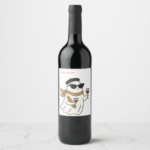 Funny Halloween Boo Jour Trick oder Treat Weinetikett