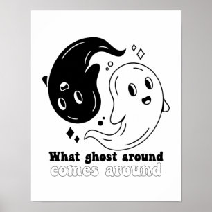 Funny Halloween Boo Was Geist um sich herum kommt Poster