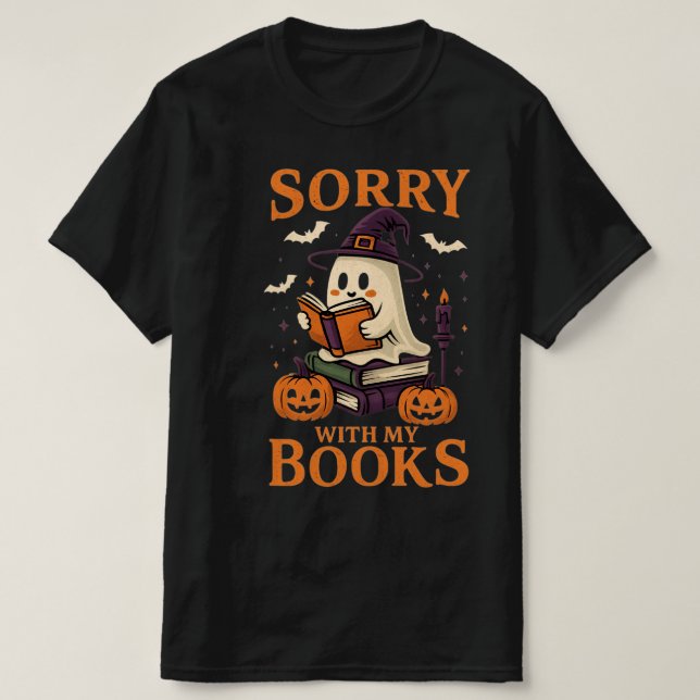 Funny Halloween Book T - Shirt (Design vorne)