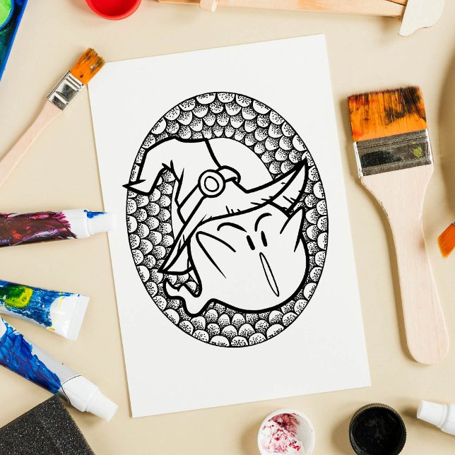 Funny Halloween Bubble Ghost Coloring Page Poster (Von Creator hochgeladen)