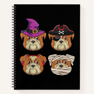 Funny Halloween Bulldog Hund - Hunde Lover Kostüm Notizbuch