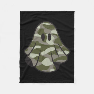 Funny Halloween Camouflage Camouflage Ghost Hello Fleecedecke