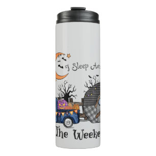 Funny Halloween Camping Thermosbecher