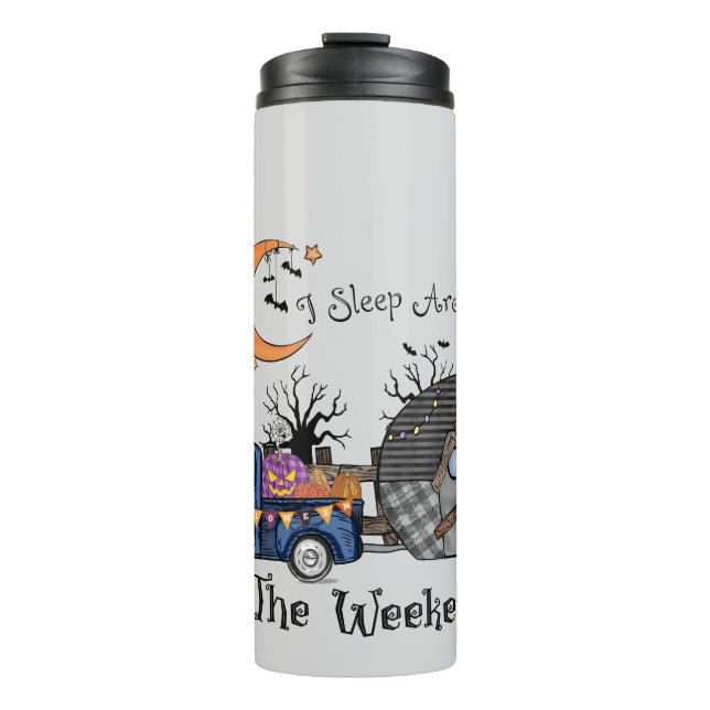 Funny Halloween Camping Thermosbecher (Vorderseite)