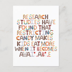Funny Halloween Candy - Postkarte