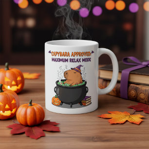 Funny Halloween Capybara Hexenassistent Cauldron Kaffeetasse