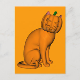 Funny Halloween Cat Postkarte
