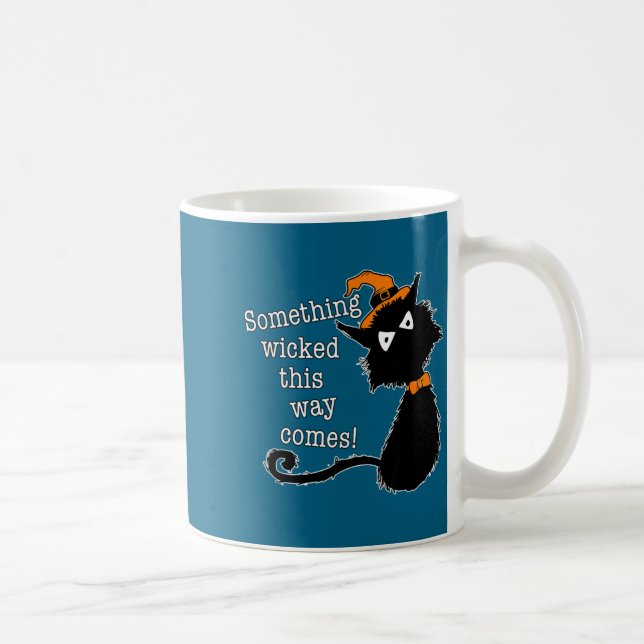Funny Halloween Cat - Shakespeare Macbeth Quote  Kaffeetasse (Rechts)