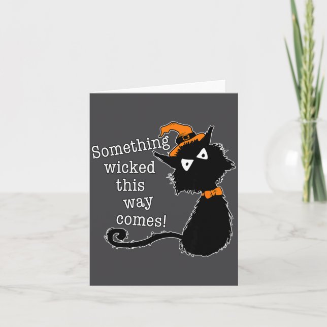 Funny Halloween Cat - Shakespeare Macbeth Quote  Karte (Vorderseite)