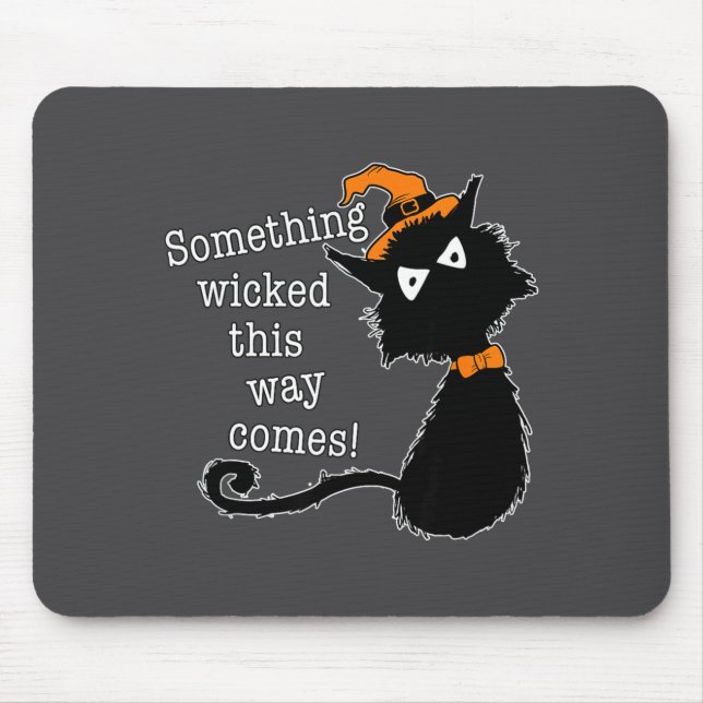 Funny Halloween Cat - Shakespeare Macbeth Quote  Mousepad (Vorne)