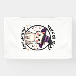 Funny Halloween Cat Shirt - Cute Trick or Treat Gi Banner