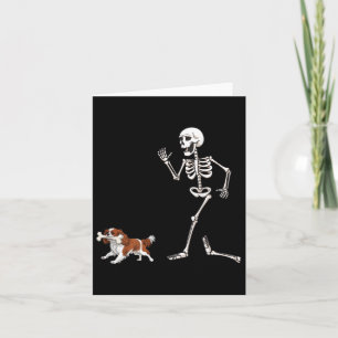 Funny Halloween Cavalier King Charles Spaniel und Karte