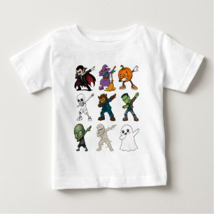 Funny Halloween Characters Dabbing Baby T-shirt
