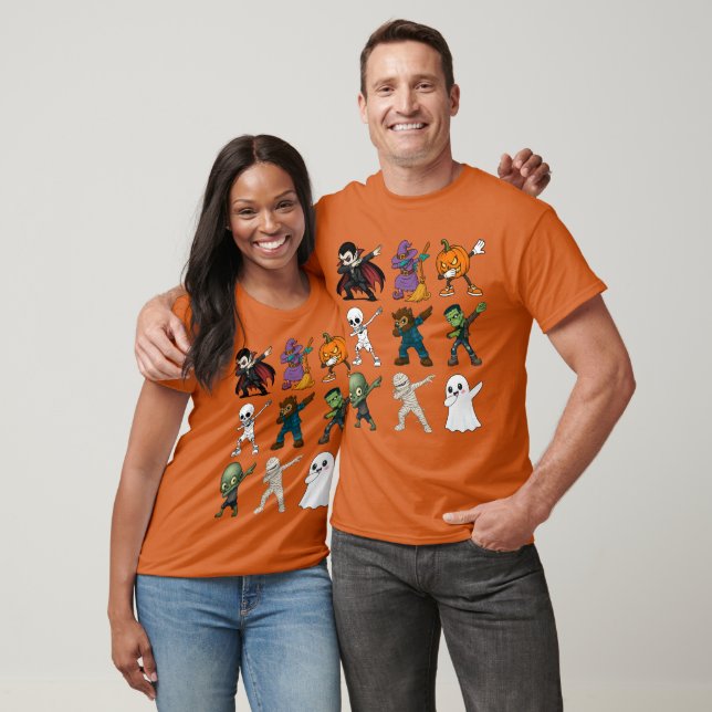 Funny Halloween Characters Dabbing T-Shirt (Unisex)
