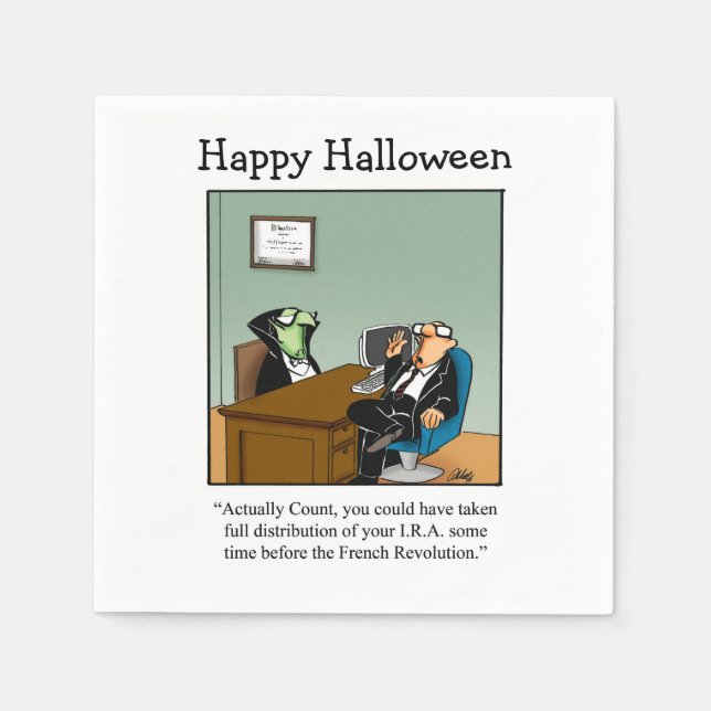 Funny Halloween Cocktail Napkins Serviette (Vorderseite)