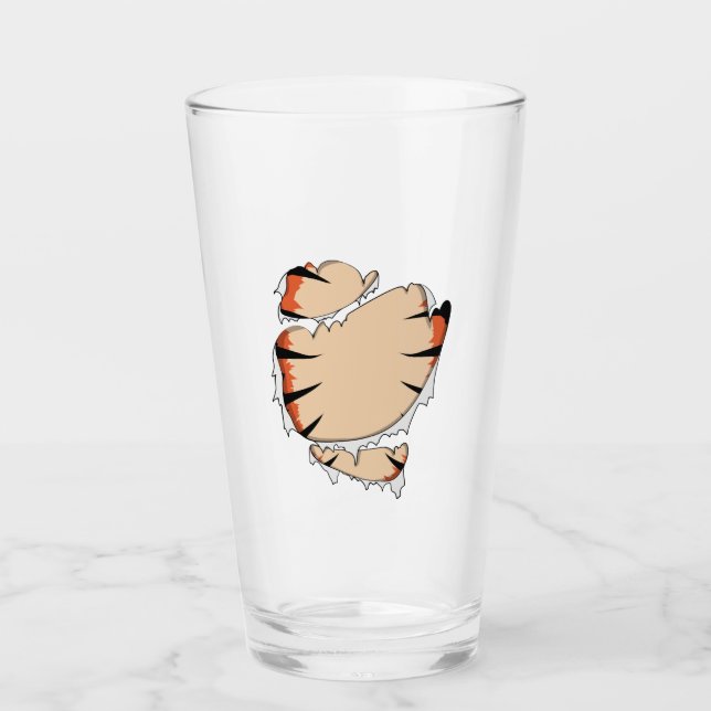 Funny Halloween Cool Funny Halloween For Tiger Glas (Vorderseite)
