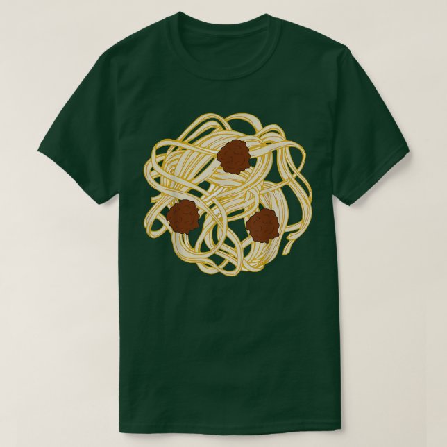 Funny Halloween Costume Food Spaghetti Meatballs S T-Shirt (Design vorne)
