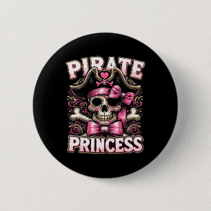 Funny Halloween Costume Pirate Princess Coquette B Button