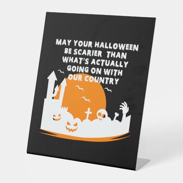 Funny Halloween Costume Sockelschild (Vorderseite)