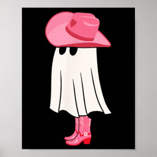 Funny Halloween Cowgirl Boo Ghost Niedlich Spooky  Poster