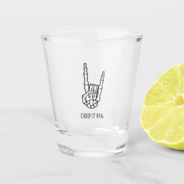 Funny Halloween Creep It Real Skelettschuh Glas