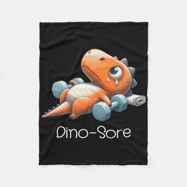 Funny Halloween Dinosaur Tested Positive For Pumpk Fleecedecke (Vorderseite)