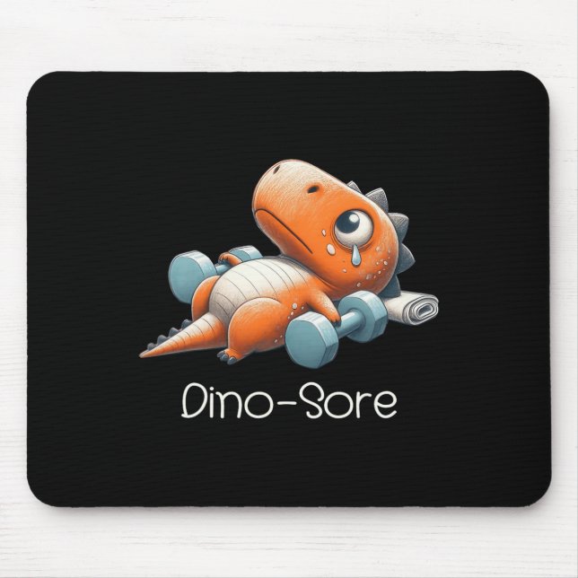 Funny Halloween Dinosaur Tested Positive For Pumpk Mousepad (Vorne)