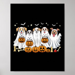 Funny Halloween Dog Ghost Kostüm Dog Lover Men Wo Poster