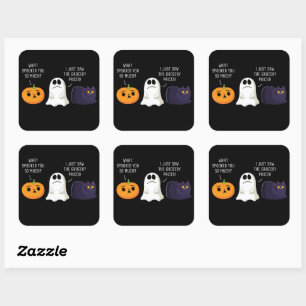 Funny Halloween & Erntedank Inflation Graphic Quadratischer Aufkleber