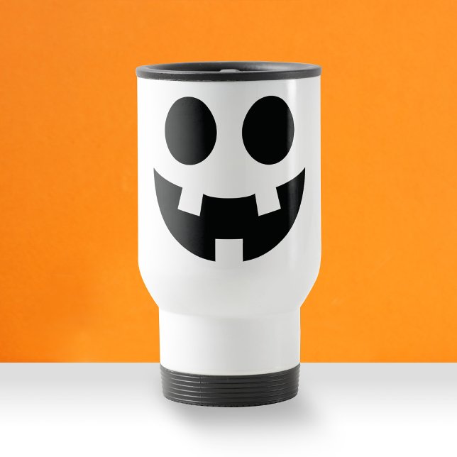 Funny Halloween Face Bumkin Smile Reisebecher (Von Creator hochgeladen)