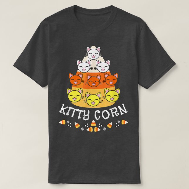 Funny Halloween Fall Cat Face Candy Mais Lover Kit T-Shirt (Design vorne)