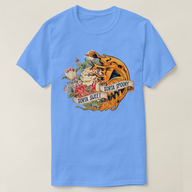 Funny Halloween Fall Pumpkin Blume Sorta Sweet So T-Shirt (Design vorne)